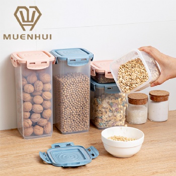 MUENHUI Wholesale High Quality Plastic Dry Food Storage Jar For Kitchen