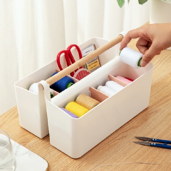  MUENHUI Wholesale Multifunctional Plastic Desktop Storage Box With Handle	