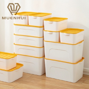 MUENHUI Hot Sale High Quality Household Plastic Storage Bin With Lid