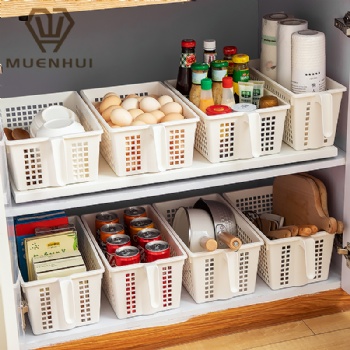  MUENHUI Hot Sale Multifunctional Plastic Storage Basket With Handle	