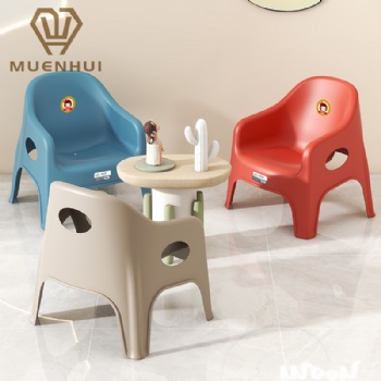  MUENHUI New Design High Quality Plastic Children Backrest Chair	