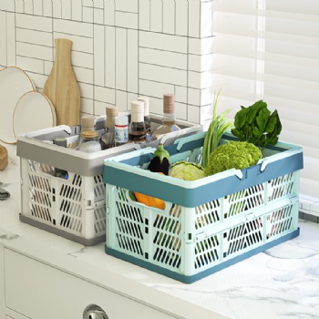  MUENHUI New Arrival Folding Design Household Plastic Storage Basket	