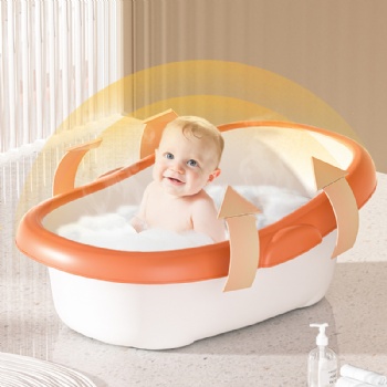  MUENHUI Large Capacity Household Plastic Transparent Baby Bathtub	