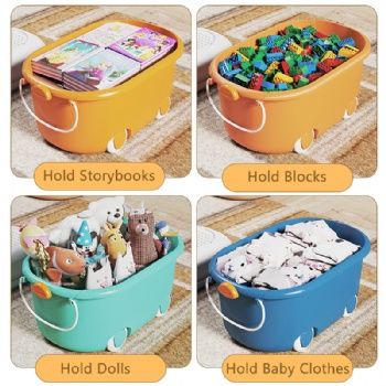  MUENHUI Wholesale High Quality Cartoon Plastic Storage Bin With Whee	