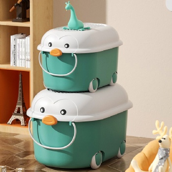  MUENHUI Wholesale High Quality Cartoon Plastic Storage Bin With Whee	