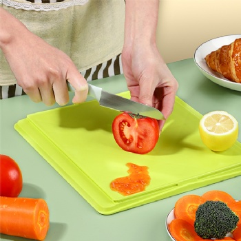  MUENHUI Wholesale High Quality Plastic Chopping Board With Container Tray	