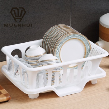 MUENHU Hot Sale High Plastic Dish Drainer Rack Household Bowls Plates Cupboard