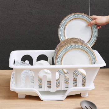  MUENHU Hot Sale High Plastic Dish Drainer Rack Household Bowls Plates Cupboard	