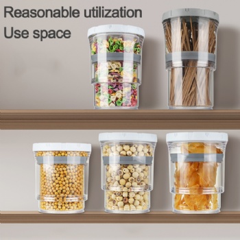  MUENHUI Dry Food Storage Bottle Folding Plastic Food Container	