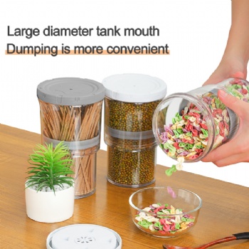  MUENHUI Dry Food Storage Bottle Folding Plastic Food Container	