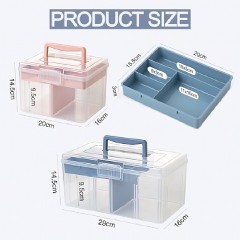  MUENHUI Hot Sale Double Layer Desktop Cosmetics Hair Accessories Storage Box	