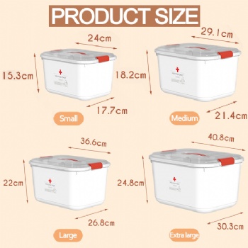  MUENHUI Hot Sale High Quality Household Plastic Medicine Storage Box	