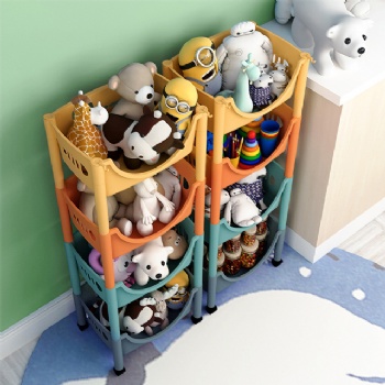  MUENHUI Hot Sale Multifunctional Household Plastic Storage Rack With Wheels	