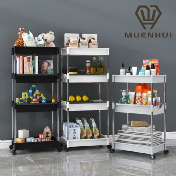 MUENHUI High Quality Slim Design Household Plastic Trolley