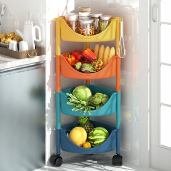  MUENHUI Wholesale High Quality Household Plastic Storage Organizer Trolley	