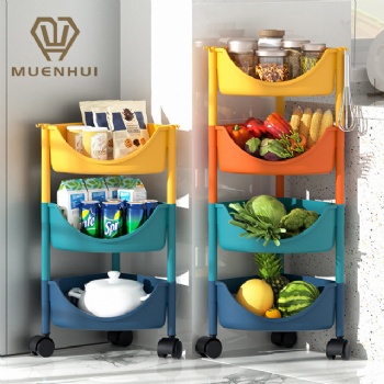  MUENHUI Wholesale High Quality Household Plastic Storage Organizer Trolley	