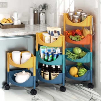  MUENHUI Wholesale High Quality Household Plastic Storage Organizer Trolley	