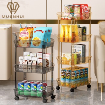  MUENHUI New Design Household Multifunctional Plastic Rolling Storage Cart	