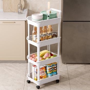  MUENHUI New Design Household Multifunctional Plastic Rolling Storage Cart	