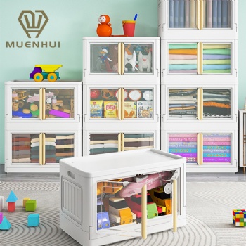 MUENHUI Hot Sale High Quality Folding Design Plastic Storage Bin