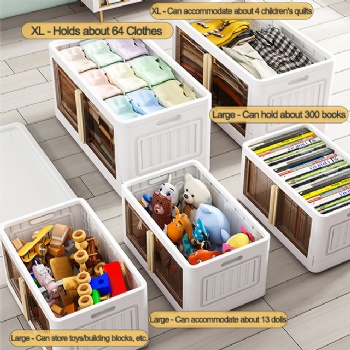  MUENHUI Hot Sale High Quality Folding Design Plastic Storage Bin	