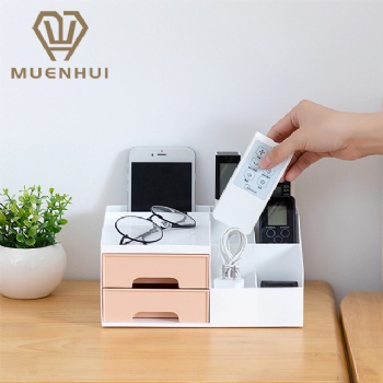 MUENHUI Hot Sale Multifunctional Plastic Desktop Organizer Box