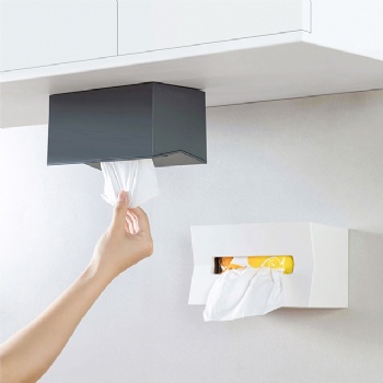  MUENHUI Wholesale High Quality Household Plastic Wall Mounted Tissue Box	