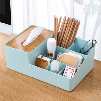  MUENHUI Hot Sale Household Multifunctional Plastic Desktop Tissue Box	