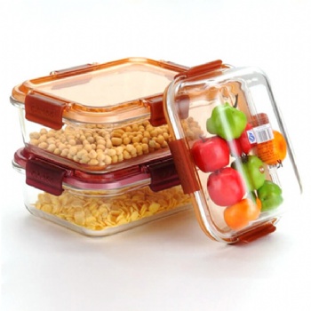  MUENHUI High Quality Heat-Resistant Glass Storage Box Lunch Box With Lid	