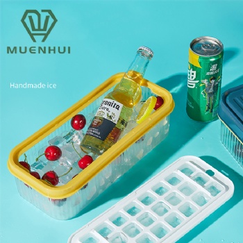 MUENHUI Hot Sale Full Set Ice Cube Maker Ice Storage Box With Lid