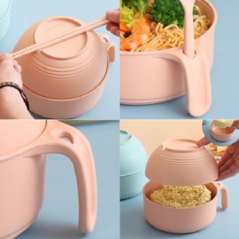  MUENHUI Wholesale High Quality Plastic Noodle Bowl Food Container	