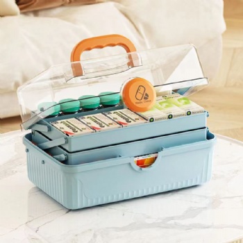  MUENHUI Wholesale Portable Multipurpose Household Plastic Medicine Storage Bin	