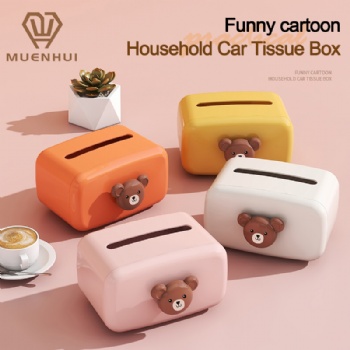  MUENHUI Wholesale Cartoon Design Household Plastic Paper Storage Box	