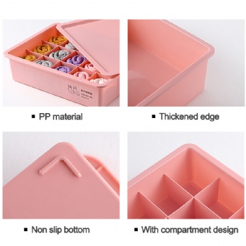  MUENHUI Hot Sale High Quality Plastic Socks Storage Box	