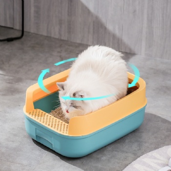  MUENHUI High Quality Large Capacity Plastic Cat Litter Box	