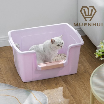  MUENHUI Hot Sale Large Capacity Plastic Cat Litter Basin	