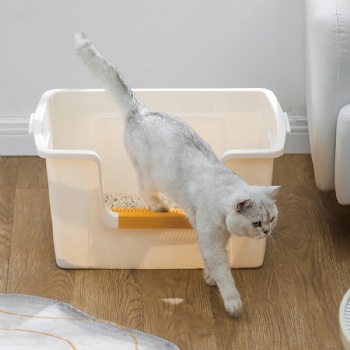  MUENHUI Hot Sale Large Capacity Plastic Cat Litter Basin	