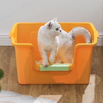  MUENHUI Hot Sale Large Capacity Plastic Cat Litter Basin	