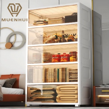 MUENHUI High Quality Household Transparent Plastic Storage Cabinet