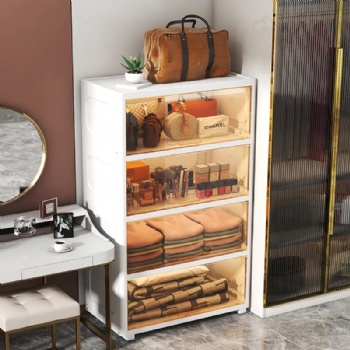  MUENHUI High Quality Household Transparent Plastic Storage Cabinet	