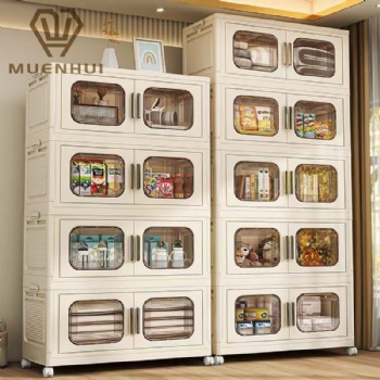 MUENHUI New Design High Quality Folding Design Plastic Storage Cabinet