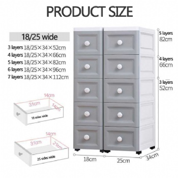  MUENHUI Hot Sale High Quality Slim Plastic Plastic Drawer Cabinet	