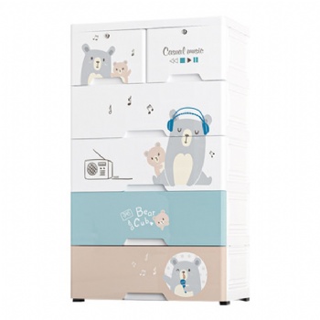  MUENHUI Hot Sale Large Capacity Cartoon Design Plastic Drawer Cabinet	