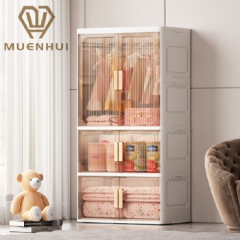 MUENHUI New Design High Quality Transparent Plastic Wardrobe