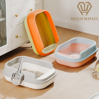  MUENHUI Wholesale High Quality Plastic Cat Litter Basin	