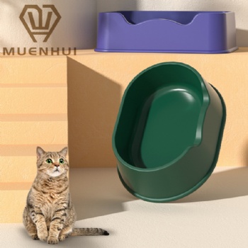 MUENHUI Large Capacity Open Design Plastic Cat Litter Basin