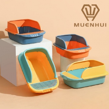  MUENHUI Hot Sale Large Capacity Plastic Cat Cleaning Box	