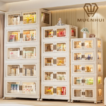  MUENHUI Hot Sale Large Capacity Folding Plastic Storage Cabinet	