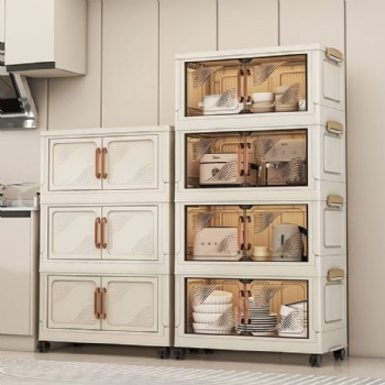  MUENHUI High Quality Multifunctional Folding Design Plastic Storage Cabinet	