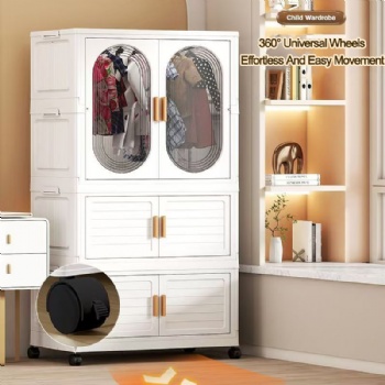  MUENHUI High Quality Folding Design Plastic Wardrobe	